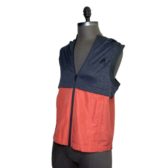 Adidas Womens Black Climaproof Wind Vest Zip Up Golf Running Hiking Small - Picture 1 of 9